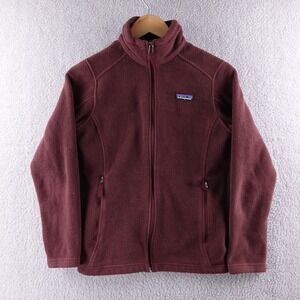 Patagonia Synchilla Fleece Jacket Burgundy Full Zip Womens XS Outdoor Camp